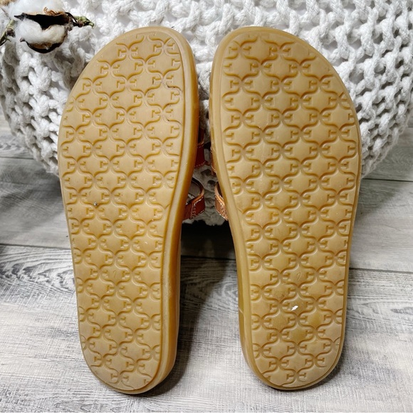 Sam Edelman Valeri Leather Cutout Slip On Comfort Sandals Cognac Size 7M - Picture 9 of 9